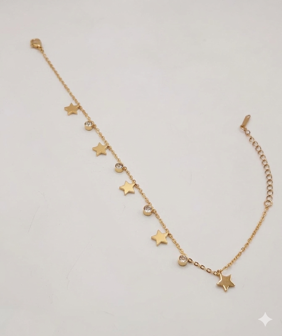 18K Gold Plated Celestial Star Chain
