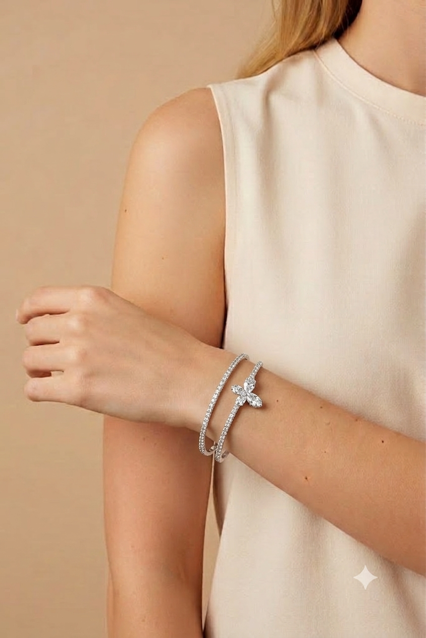 Luxury Cubic Zirconia Daily Wear Bangle