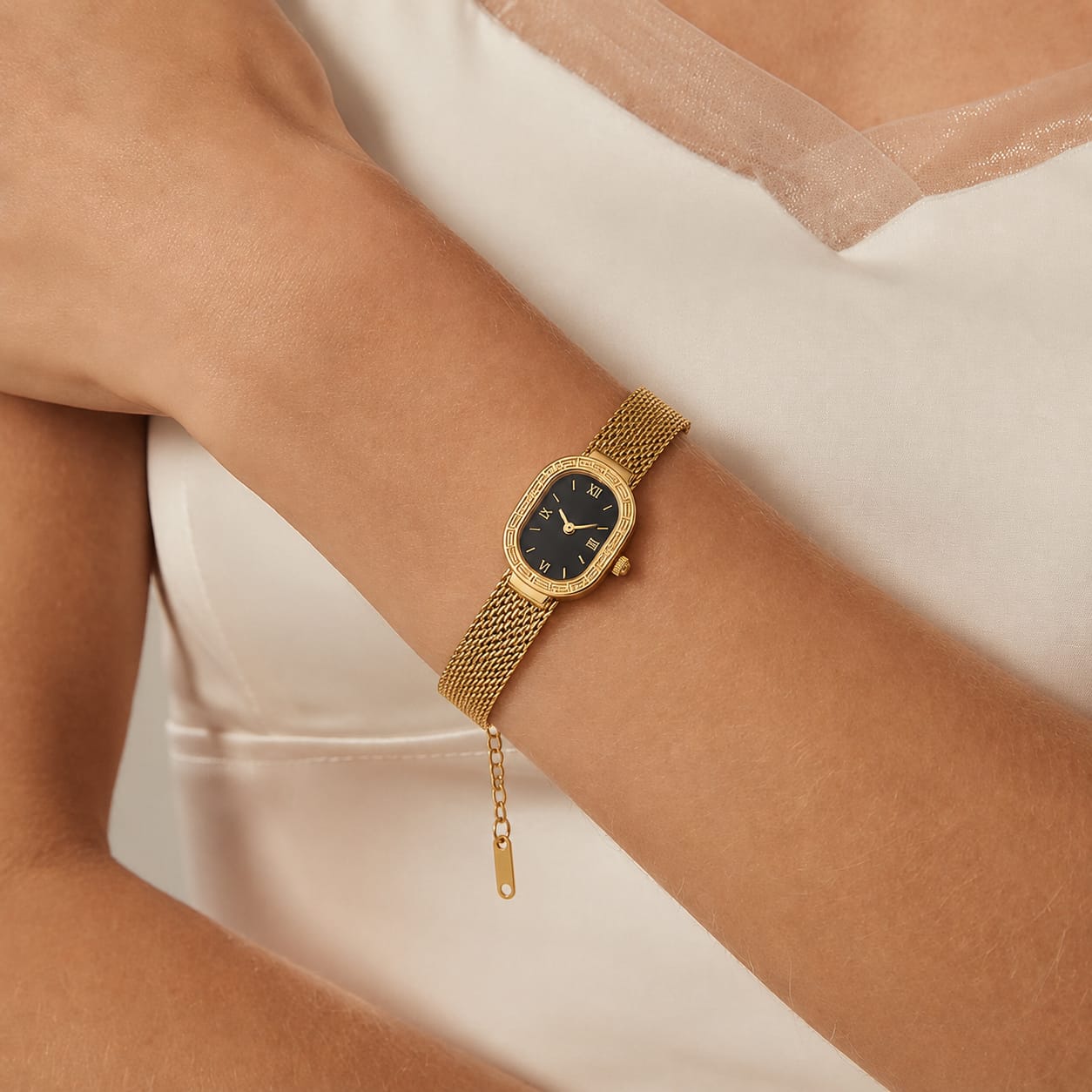 Aurora Gold Oval Watch Bracelet