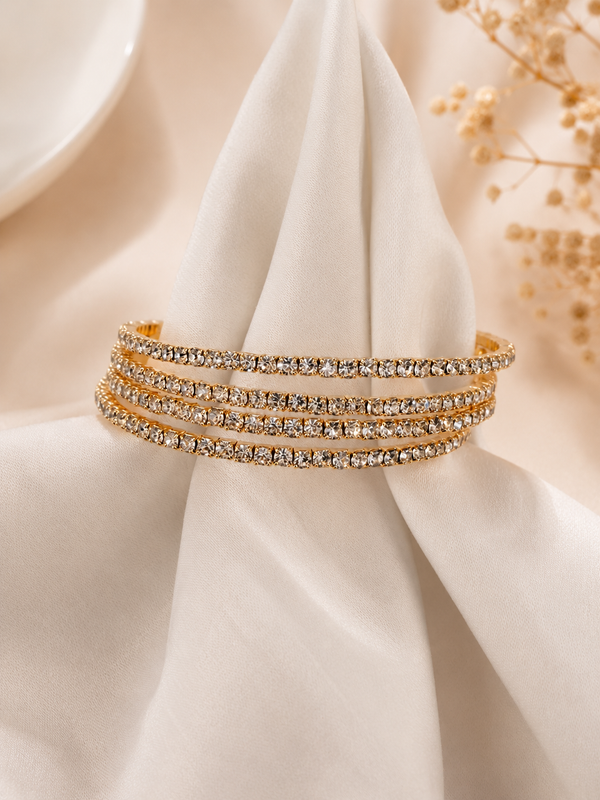 Premium High-Shine Multi-Row Bracelet