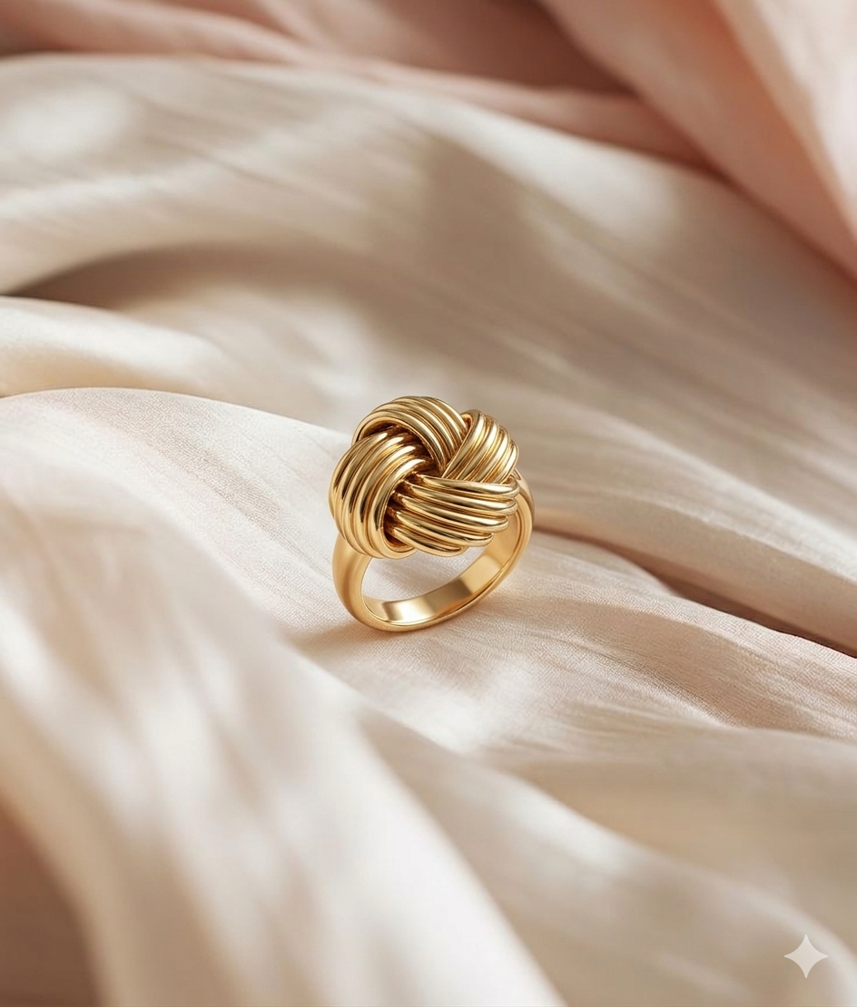 Premium Ribbed Cocktail Ring for Women