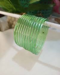 Vibrant Glossy Jelly Glass Bangles Set