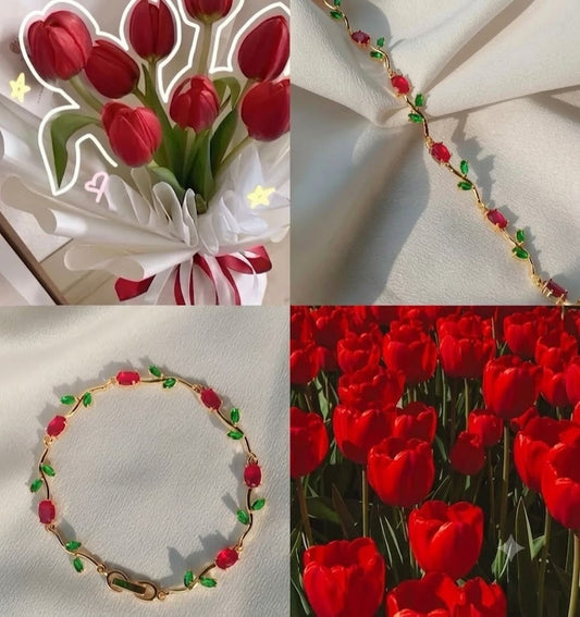Red_Green Tulip Bracelet