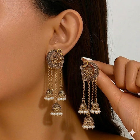 Vintage Peacock Jhumka