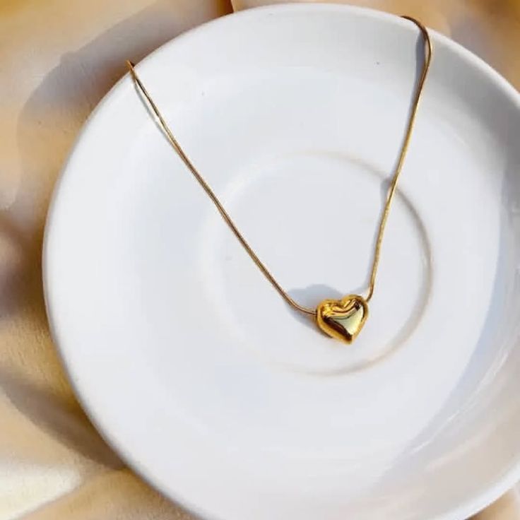 Puffed Heart 3D Necklace