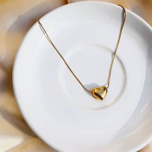 Puffed Heart 3D Necklace
