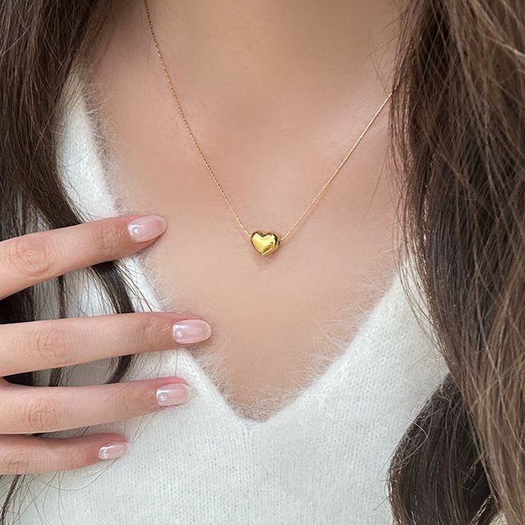 Puffed Heart 3D Necklace