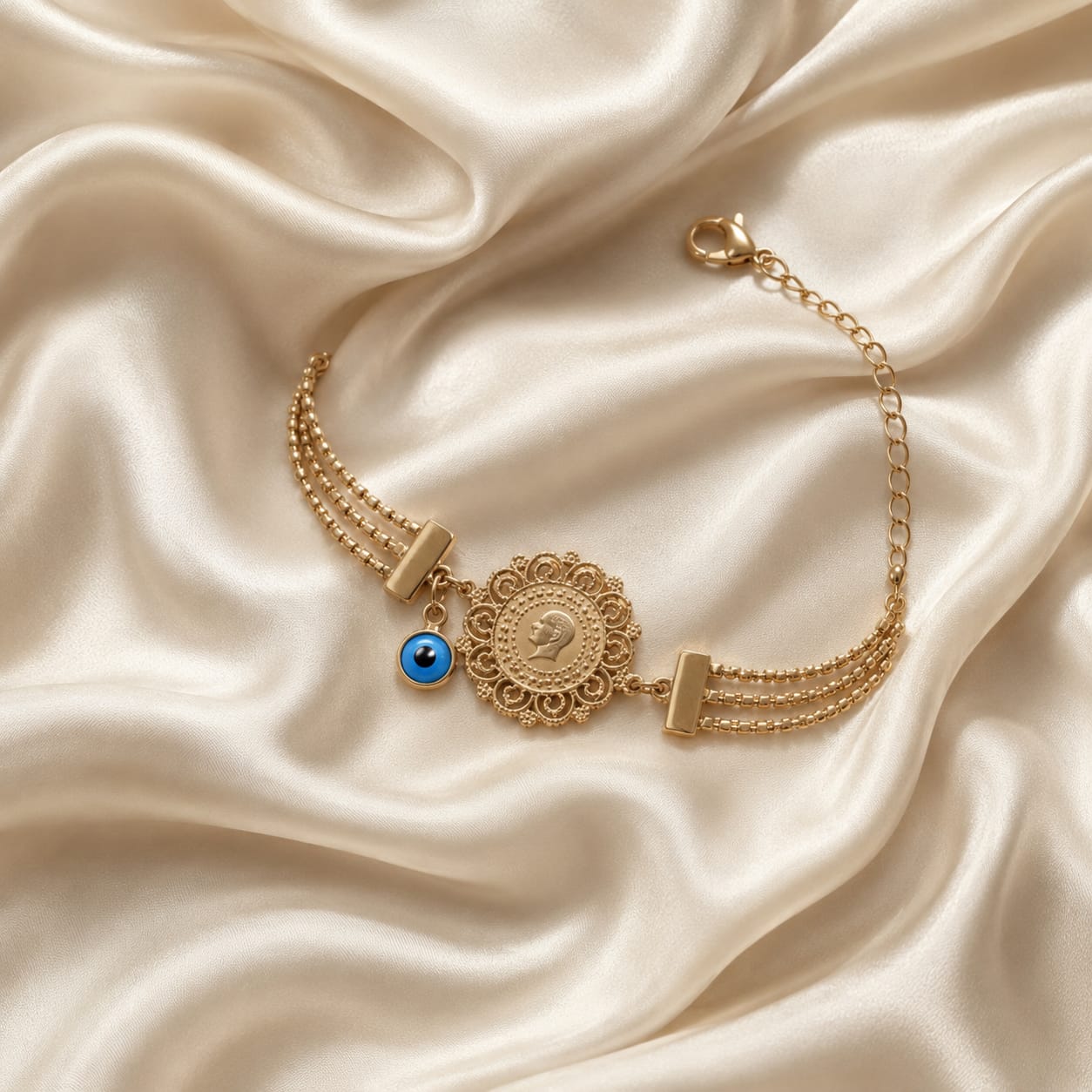 Evil Eye Coin Bracelet ✨