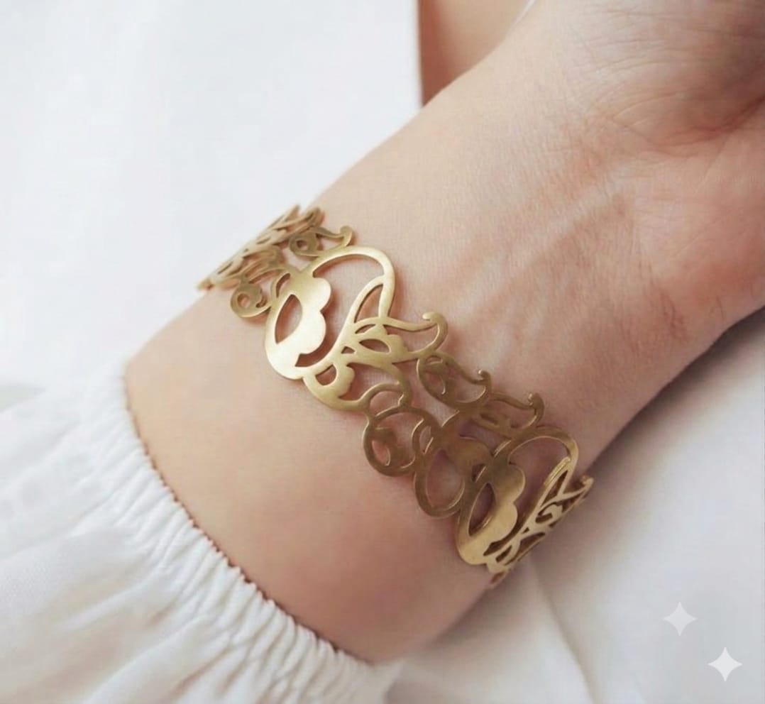 Soraya Cutout Floral Filigree hand  Cuff