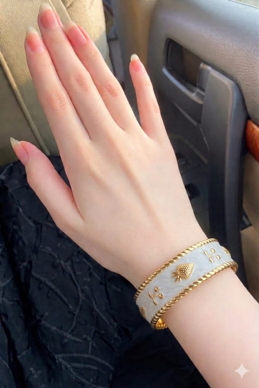 Twisted Rope Edge Gold Cuff