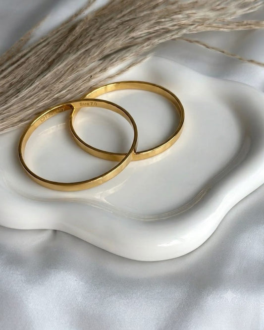 Minimalist 18K Gold Plated Stacking Band