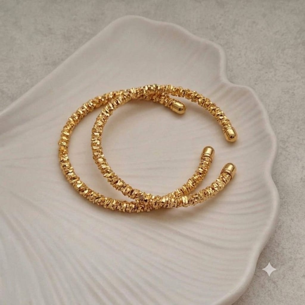 Premium High-Shine Layered Sparkle Cuff