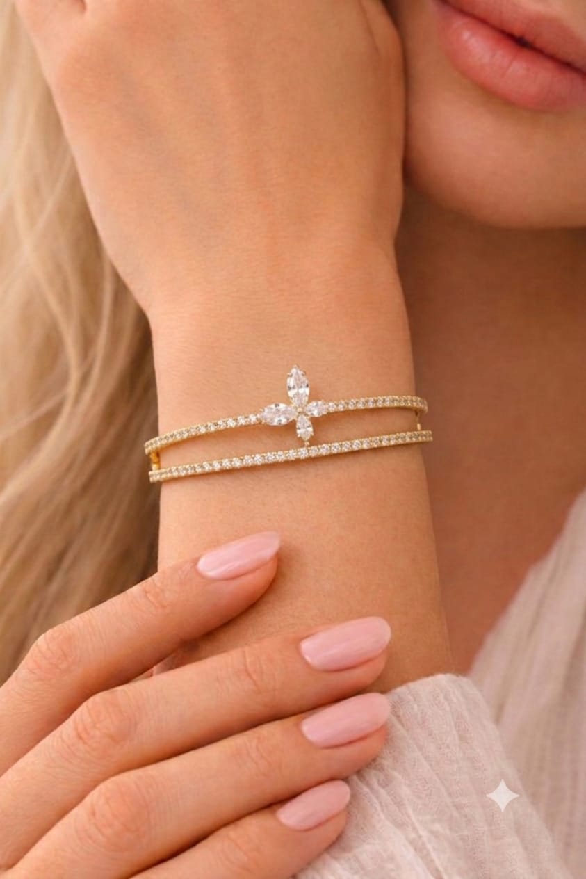 Luxury Cubic Zirconia Daily Wear Bangle
