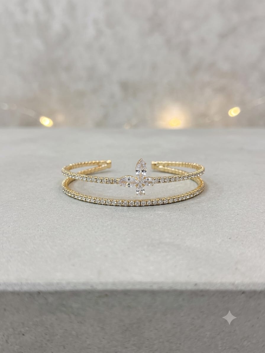 Luxury Cubic Zirconia Daily Wear Bangle