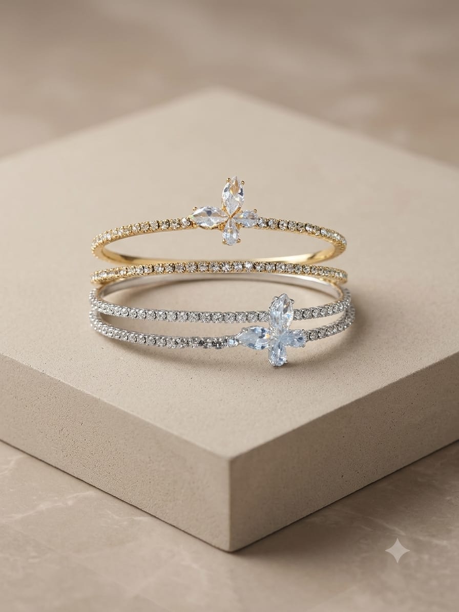 Luxury Cubic Zirconia Daily Wear Bangle