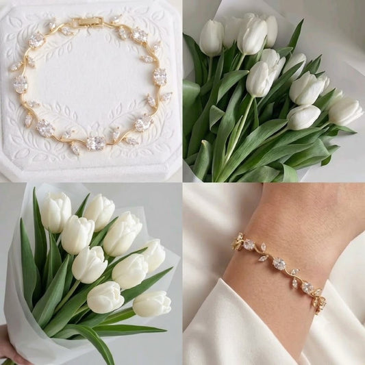 White Tulip Bracelet