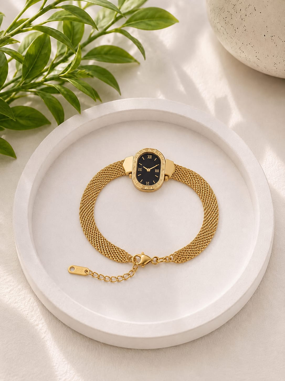 Aurora Gold Oval Watch Bracelet